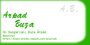 arpad buza business card